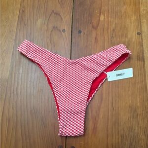 SEAMOLLY RETRO INSPIRED GINGHAM Bikini Size Small Red Nwt Women